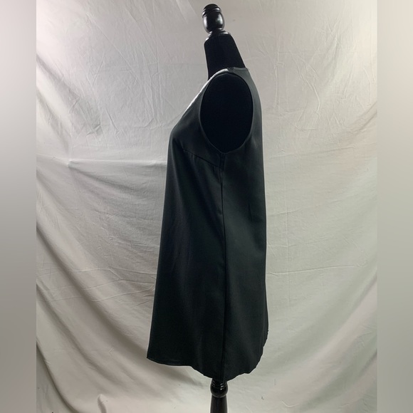 Black Sequin V Neck Dress - Picture 8 of 9